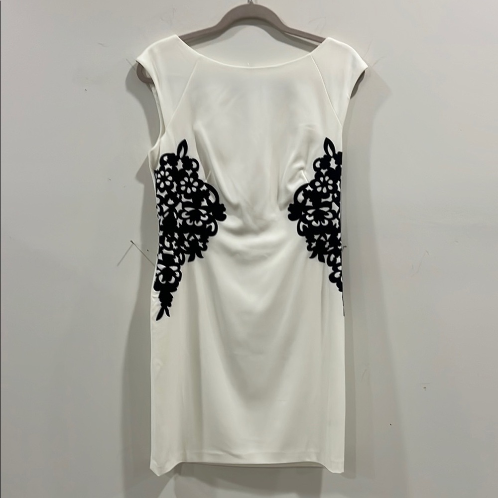 Elegant White and Black Dress